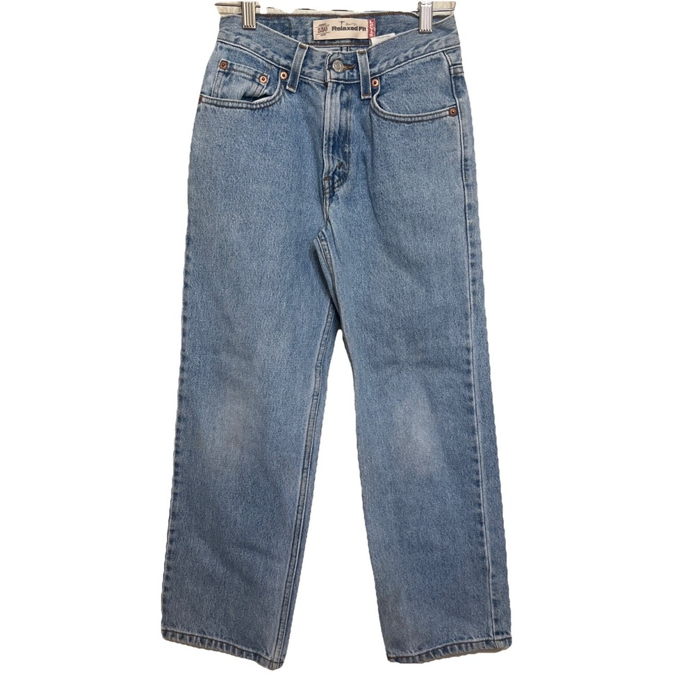 Y2K Levi's 550 Relaxed Fit 14 Slim 25 x 27 100% Cotton Light Wash Denim Jeans
